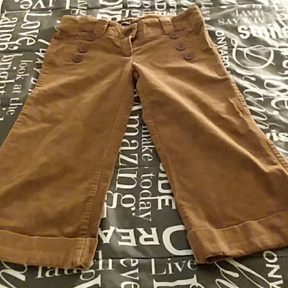 Corduroy flared coulottes